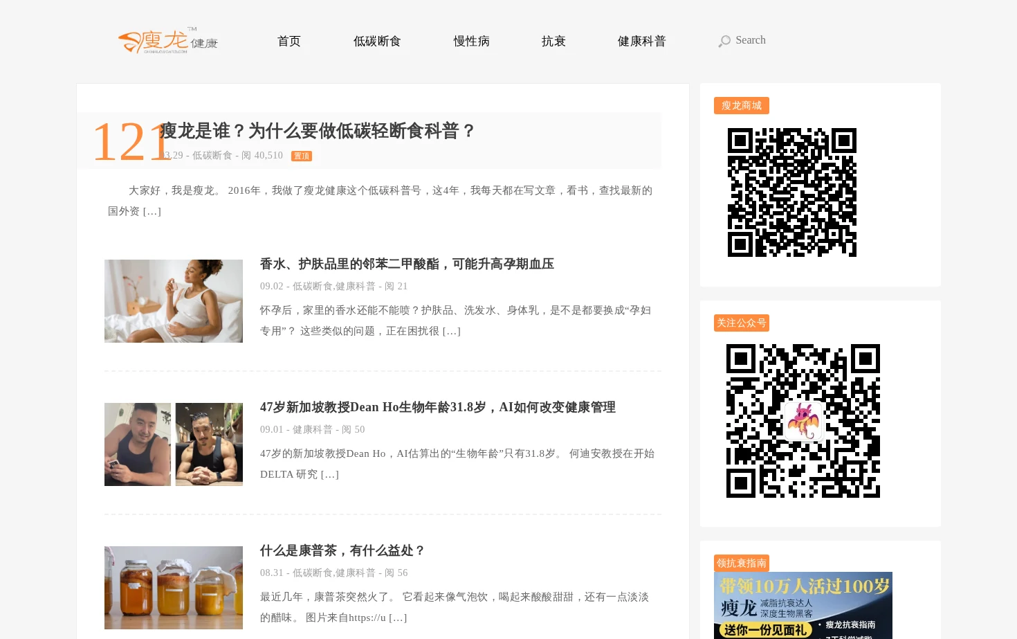 瘦龙低碳减肥 页面快照